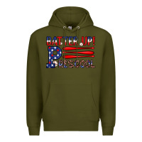 Army Green batter up preschool Premium Hoodie - JahusDesignShop