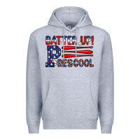 Heather Grey batter up preschool Premium Hoodie - JahusDesignShop