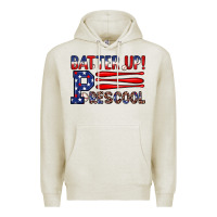 Oatmeal Heather batter up preschool Premium Hoodie - JahusDesignShop