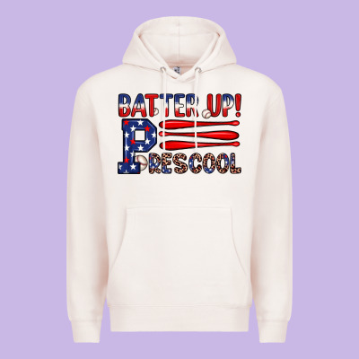 Batter Up Preschool Premium Hoodie Designed By Jahusdesignshop