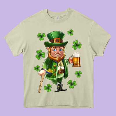 St Patricks Elf Heavy Core Tee Designed By Neo Western