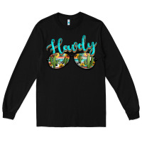 Black western howdy police sunglasses Long Sleeve Tee - NancyCooperArtShop