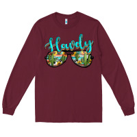 Burgundy western howdy police sunglasses Long Sleeve Tee - NancyCooperArtShop