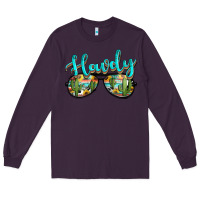 Plum western howdy police sunglasses Long Sleeve Tee - NancyCooperArtShop