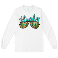 White western howdy police sunglasses Long Sleeve Tee - NancyCooperArtShop