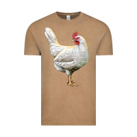 Vintage Coffee leghorn chicken Vintage Tee - LillyAllenDesigns