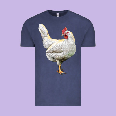 Leghorn Chicken Vintage Tee Designed By Lillyallendesigns