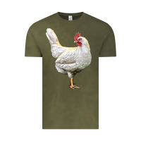 Vintage Olive leghorn chicken Vintage Tee - LillyAllenDesigns