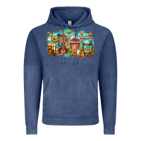 Vintage Denim thanksgiving coffee Vintage Hoodie - Jasminsmagicworld