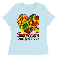 Baby Blue juneteenth 1865 graffiti Ladies Tee - HRA Design Shop
