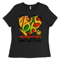 Black juneteenth 1865 graffiti Ladies Tee - HRA Design Shop