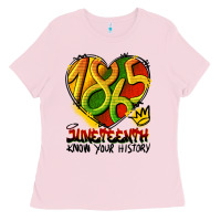 Bubblegum Pink juneteenth 1865 graffiti Ladies Tee - HRA Design Shop
