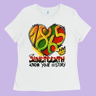 Juneteenth 1865 Graffiti Ladies Tee Designed By Hra Design Shop