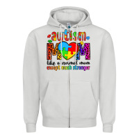 Dove Grey autism mom like a normal mom except much stronger Zipper Hoodie - Artiststas