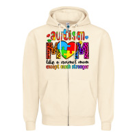 Sandshell autism mom like a normal mom except much stronger Zipper Hoodie - Artiststas