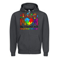 Smoke autism mom like a normal mom except much stronger Zipper Hoodie - Artiststas