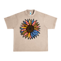 French Oak Patriotic Sunflower Urban Heavy Tee - Jasminsmagicworld