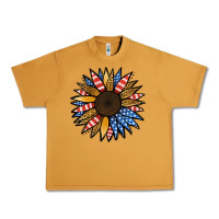 Peanut Butter Patriotic Sunflower Urban Heavy Tee - Jasminsmagicworld