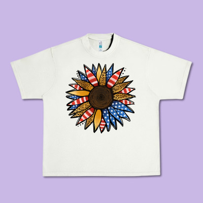 Patriotic Sunflower Urban Heavy Tee Designed By Jasminsmagicworld