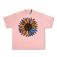 Salmon Patriotic Sunflower Urban Heavy Tee - Jasminsmagicworld