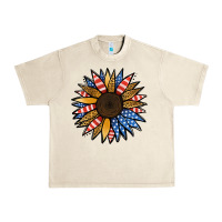 Sandshell Patriotic Sunflower Urban Heavy Tee - Jasminsmagicworld