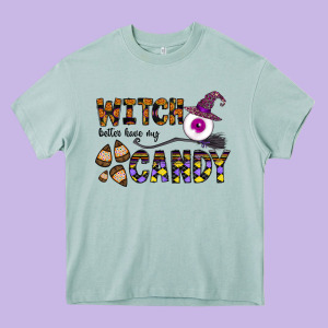 Witch Better Have My Candy Heavy Core Tee Designed By Cowhidedigitalart