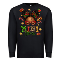 Black mini claus messy bun Premium Sweatshirt - texasbilliewilder