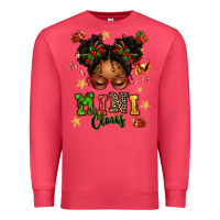 Cardinal mini claus messy bun Premium Sweatshirt - texasbilliewilder
