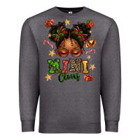 Charcoal Heather mini claus messy bun Premium Sweatshirt - texasbilliewilder