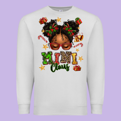 Mini Claus Messy Bun Premium Sweatshirt Designed By Texasbilliewilder