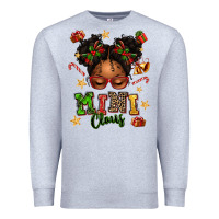 Heather Grey mini claus messy bun Premium Sweatshirt - texasbilliewilder
