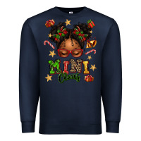 Navy mini claus messy bun Premium Sweatshirt - texasbilliewilder
