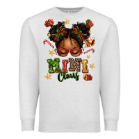 Oatmeal Heather mini claus messy bun Premium Sweatshirt - texasbilliewilder