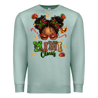 Seafoam mini claus messy bun Premium Sweatshirt - texasbilliewilder