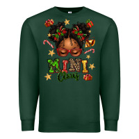 Sports Green mini claus messy bun Premium Sweatshirt - texasbilliewilder
