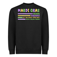 Mardi Gras Beads Heavyweight Sweatshirt | Teevron