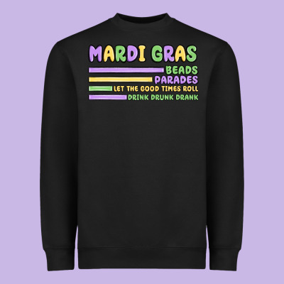 Mardi Gras Beads Heavyweight Sweatshirt Designed By Maliassmallbusiness
