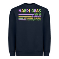 Navy mardi gras beads Heavyweight Sweatshirt - MaliasSmallBusiness