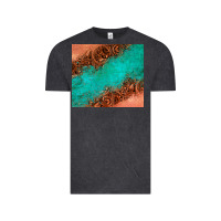 Vintage Black leather turquoise glitter tumbler Vintage Tee - Jasminsmagicworld