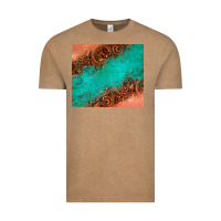 Vintage Coffee leather turquoise glitter tumbler Vintage Tee - Jasminsmagicworld