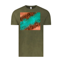 Vintage Olive leather turquoise glitter tumbler Vintage Tee - Jasminsmagicworld