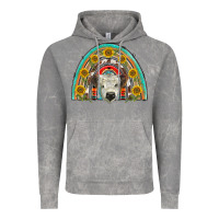 Cloud Rock scottish white calf  rainbow Vintage Hoodie - BarkalooDesign