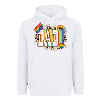 White Dad Pride Heavyweight Hoodie - NancyCooperArtShop