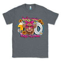 Charcoal Heather Holy Cow 100 Days Of School Classic Tee - CowhideDigitalArt