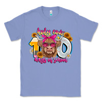 Colony Blue Holy Cow 100 Days Of School Classic Tee - CowhideDigitalArt