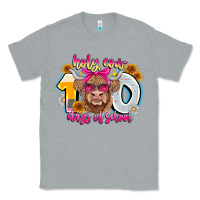 Heather Grey Holy Cow 100 Days Of School Classic Tee - CowhideDigitalArt