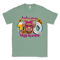 Sage Holy Cow 100 Days Of School Classic Tee - CowhideDigitalArt
