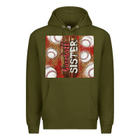 Army Green baseball sister Premium Hoodie - TumblerDesignByShophia