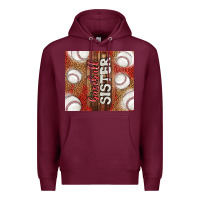 Burgundy baseball sister Premium Hoodie - TumblerDesignByShophia
