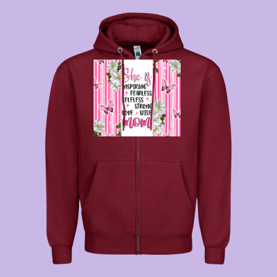 Mother's Day Inspirational Quotes Zipper Hoodie Designed By Artiststas